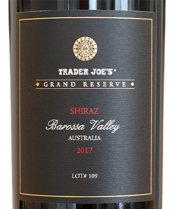 Trader Joe's Grand Reserve Barossa Shiraz Lot 109 is one of the best Trader Joe's wines