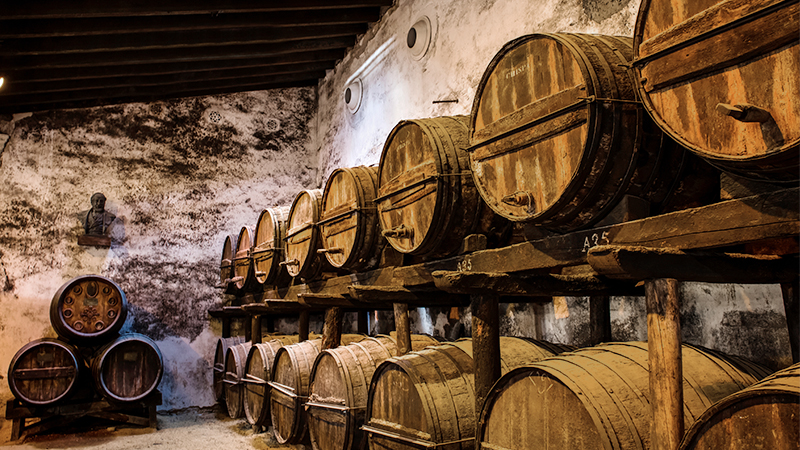 Sherry casks used for sherry whiskies.