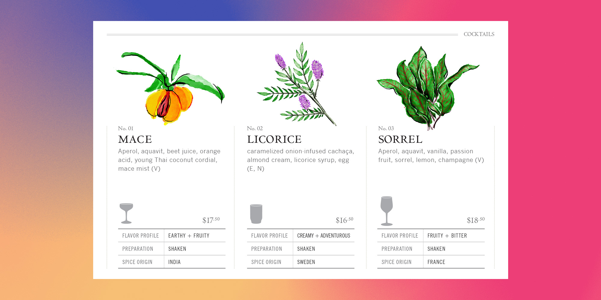 These Design-Forward Cocktail Menus Let You Drink With Your Eyes