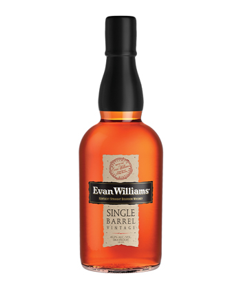 Evan Williams Single Barrel (2014 Vintage) is one of the best single barrel bourbons for 2022.