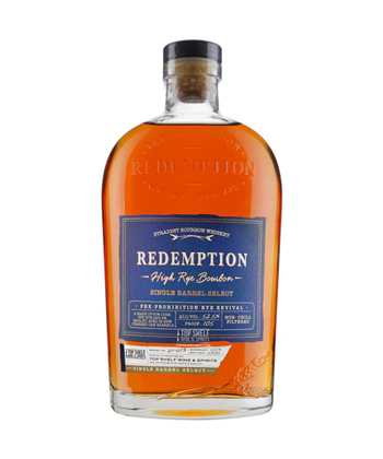 Redemption High Rye Bourbon Single Barrel Select is one of the best single barrel bourbons for 2022.