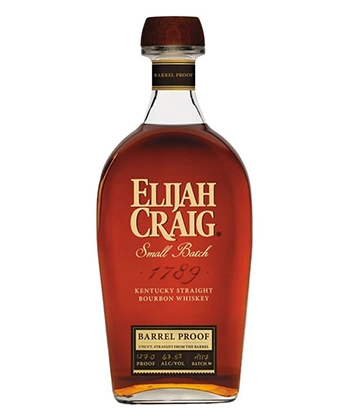 Elijah Craig Small Batch Barrel Proof Bourbon is one of the best whiskies to drink in 2022.
