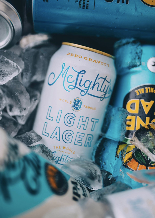 McLighty's Light Lager is a lager packaged in 12 ounce cans.