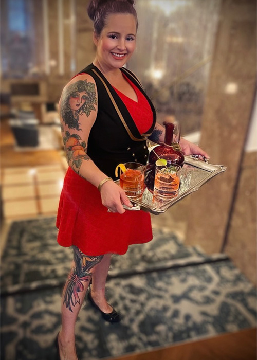Drink and Ink: Exploring the Connection Between Bartenders and Tattoos, Pictured Here: Bicep, shoulder, and leg tattoos belonging to Megan Abraham Benshalom.