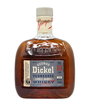 George Dickel Single Barrel 15 Year Old is one of the best cask-strength bourbons to get the bang for your buck, according to bartenders.