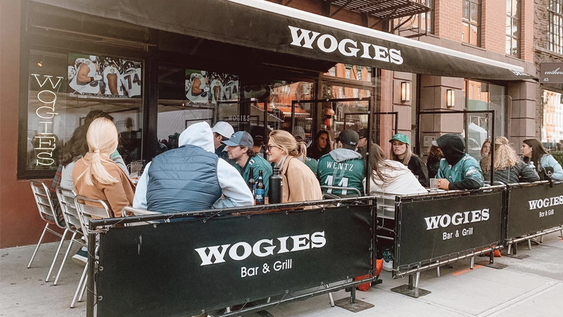 Wogies is one of the best NYC bars for watching football.