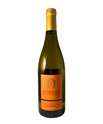 Pollak Vineyards Pinot Grigio 2021 is one of the best wines for Thanksgiving 2022.