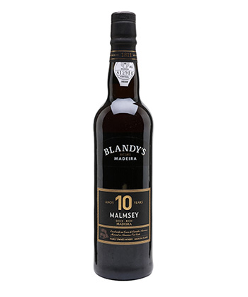 Blandy's 10 Year Madeira Rich Malmsey is one of the best dessert wines for 2022.