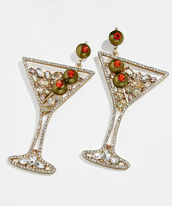 Shaken, Not Stirred Earrings from BaubleBar are one of the best gifts for cocktail lovers this holiday season.