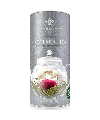 Teabloom's Floral Variety Flowering Tea Canister is one of the best gifts for coffee and tea lovers in your life this Holiday season.