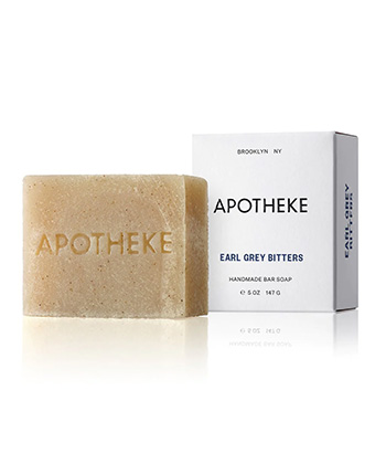Apotheke's Earl Grey Bitters Bar Soap is one of the best gifts for coffee and tea lovers in your life this Holiday season.