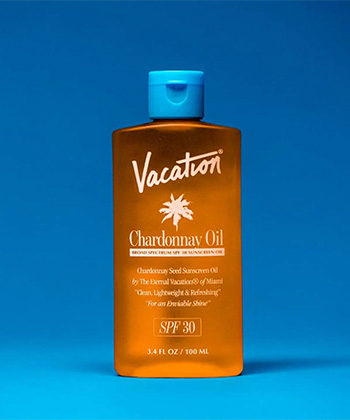 Vacation Chardonnay Oil Sunscreen is one of the best lifestyle gifts for drinks lovers in your life this Holiday season.