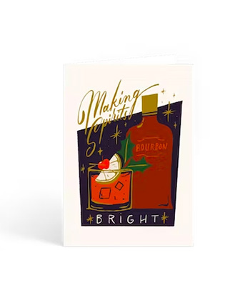 Papier 'Spirits Bright' Holiday Card is one of the best gifts for the spirits lovers in your life this Holiday season.