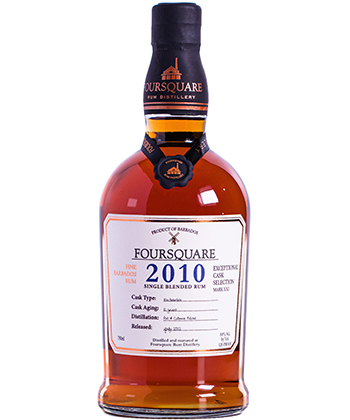 Foursquare Rum Exceptional Cask Selection XXI 2010 is one of the best spirits of 2022.