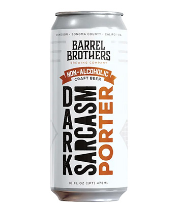 Barrel Brothers Non-Alcoholic Dark Sarcasm Porter is one of the best non-alcoholic beers to drink right now. 