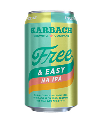 Karbach Free and Easy NA IPA is one of the best non-alcoholic beers to drink right now.