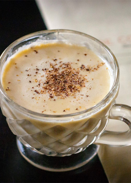 Clyde Common’s Anejo Tequila and Amontillado Sherry Eggnog is a new take on Christmas cocktails.