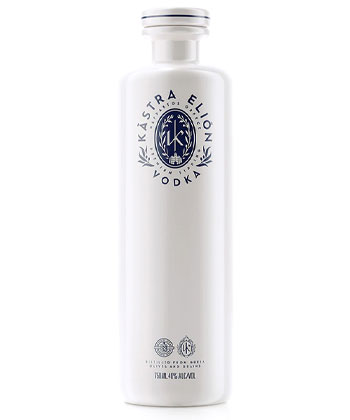 Kástra Elión Vodka is one of the best vodkas to gift this holiday season (2022).