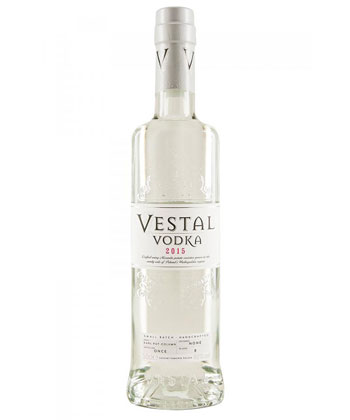 Vestal Vodka Unfiltered (2015 Vintage) is one of the best vodkas to gift this holiday season (2022).