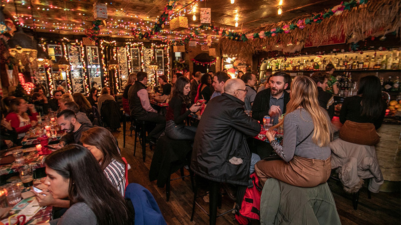 Miracle on 9th Street is a Christmas themed bar in New York.