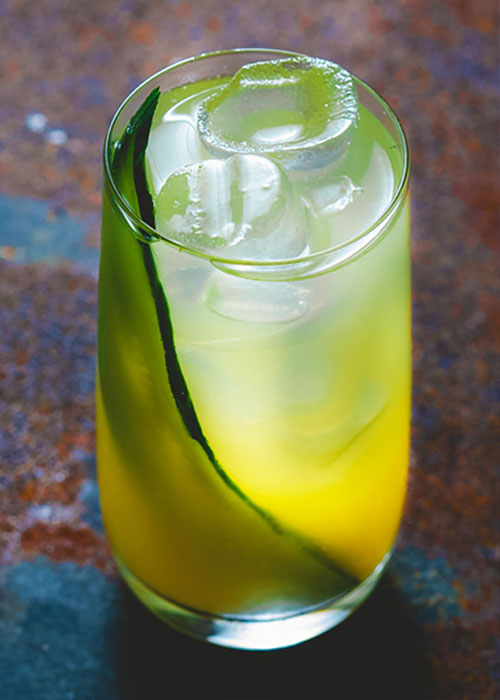 The Turmeric Rickey is one of the best low-alcohol cocktails for Dry January.