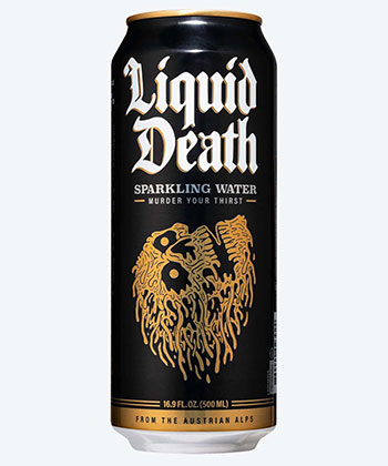 Liquid Death Sparkling Water is one of the best sparkling waters for 2023.