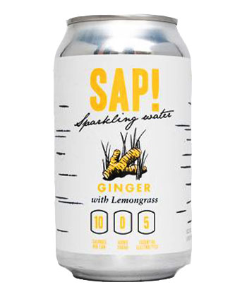 Sap! Ginger with Lemongrass Sparkling Water is one of the best sparkling waters for 2023.