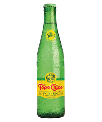 Topo Chico Mineral Water Twist of Lime is one of the best sparkling waters for 2023.