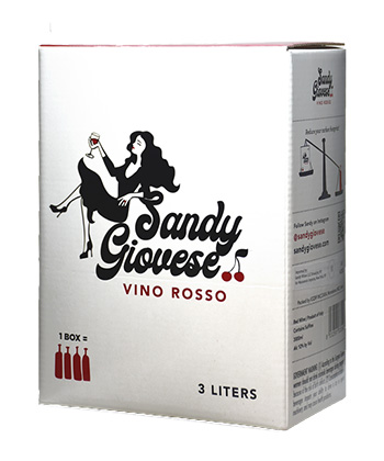 Sandy Giovese Vino Rosso is one of the best boxed wine brands for 2023.