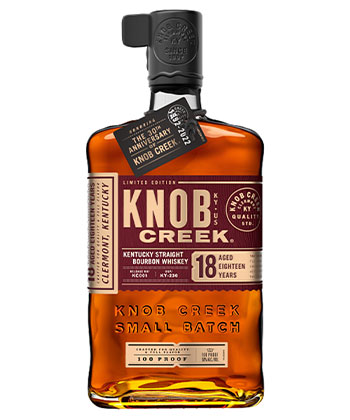Knob Creek 18 Year 2022 Limited Edition Kentucky Straight Bourbon Whiskey is one of the best bourbons for 2023.