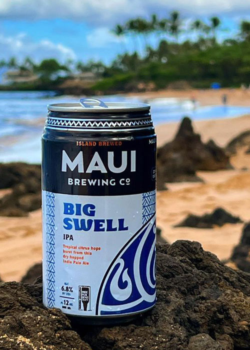 Beer cans look a bit different in Hawaii - take Maui Brewing Co's can for example, more tapered at the top than continental cans. 