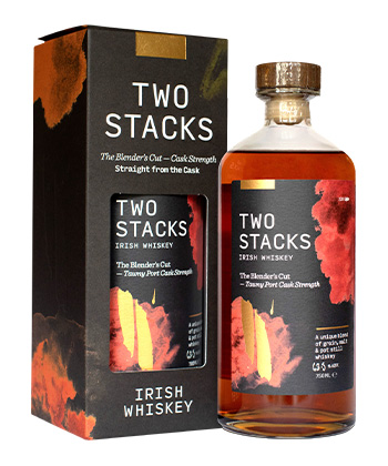 Two Stacks Blended Irish Whiskey 'Tawny Port Cask Finished' is one of the best Irish Whiskeys for 2023.