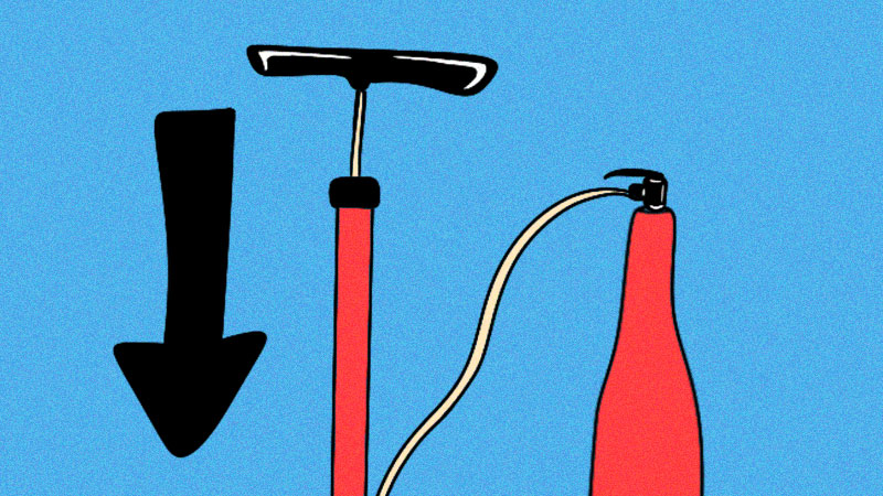 Using a bike pump is one of the best ways to open a bottle of wine without a corkscrew.