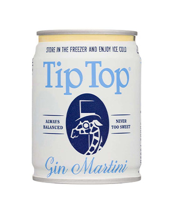 Tip Top Gin Martini is one of the best bottled or canned RTD Martinis. 