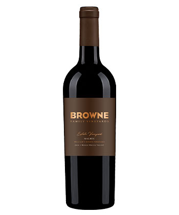 Browne Family Vineyards Malbec is one of the best Malbecs for 2023.