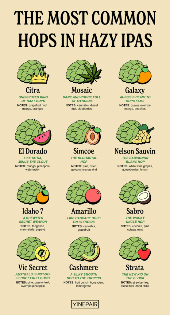 The Most Common Hops in Hazy IPAs [Infographic] VinePair