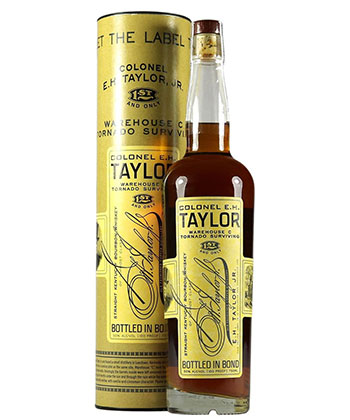 Colonel E.H. Taylor Warehouse C Tornado Surviving Straight Kentucky Bourbon Whiskey is one of the most expensive bourbons in the world.