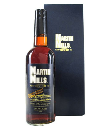 Martin Mills 24 Year Old Kentucky Straight Bourbon Whiskey is one of the most expensive bourbons in the world.
