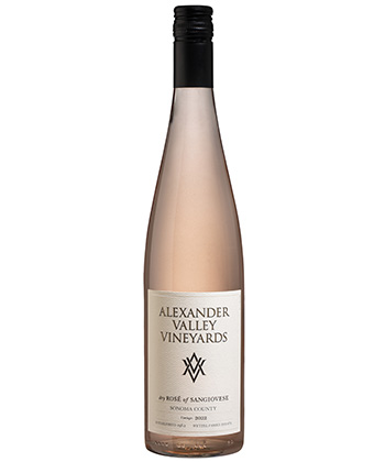 Alexander Valley Vineyards Dry Rosé of Sangiovese 2022 is one of the best rosés for 2023. 