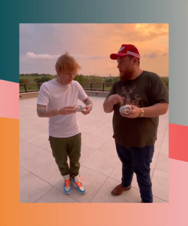Watch Luke Combs Instruct Ed Sheeran How to Shotgun a Beer