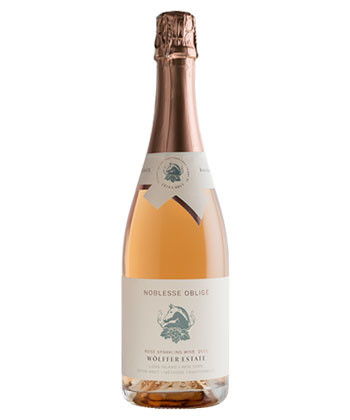 Wölffer Estate 'Noblesse Oblige' Sparkling Rosé 2019 is one of the best sparkling rosés for 2023. 
