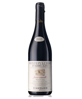 Ciavolich Montepulciano d'Abruzzo "Fosso Cancelli" 2017 is one of the best red wines from Italy's Abruzzo.