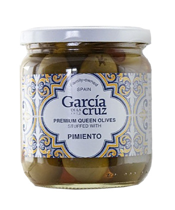 García De La Cruz Premium Green Olives Stuffed with Pimento is some of the best olive brine for Martinis. 