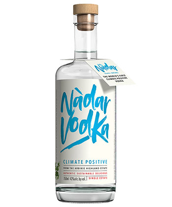 Arbikie Nàdar Vodka is one of the best vodkas for 2023. 