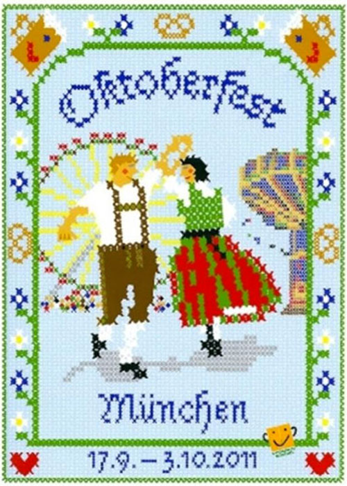 Oktoberfest München 2011 is one of the coolest Oktoberfest posters and contributes to the illustrated history of the Oktoberfest celebration. 