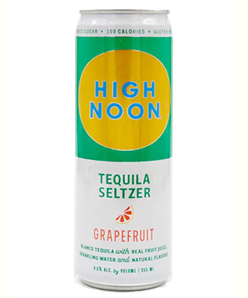 High Noon Tequila Seltzer, Grapefruit flavor is one of the best canned tequila cocktails for 2023. 