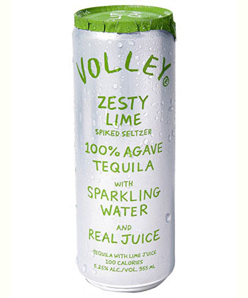 Volley Tequila Seltzer, Zesty Lime flavor is one of the best canned tequila cocktails for 2023. 