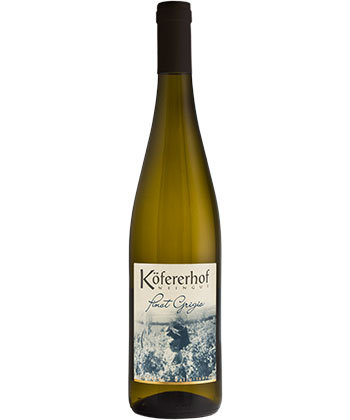 Köfererhof Pinot Grigio 2022 is one of the best Pinot Grigios for 2023. 