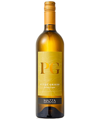 Mazza Chautauqua Cellars Pinot Grigio 2020 is one of the best Pinot Grigios for 2023. 