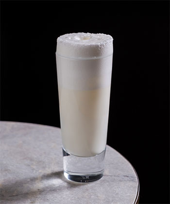 The Ramos Gin Fizz is one of the best hair of the dog cocktails to sip when you're hungover. 